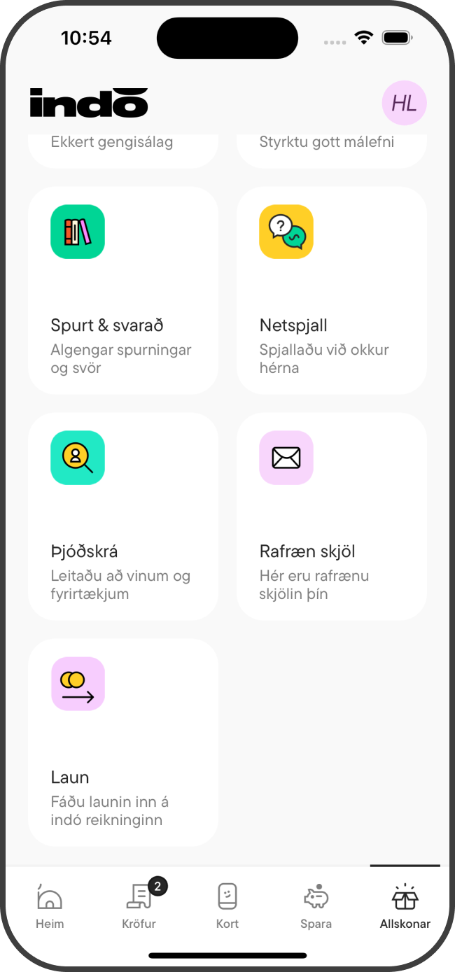 Laun til indó undir allskonar